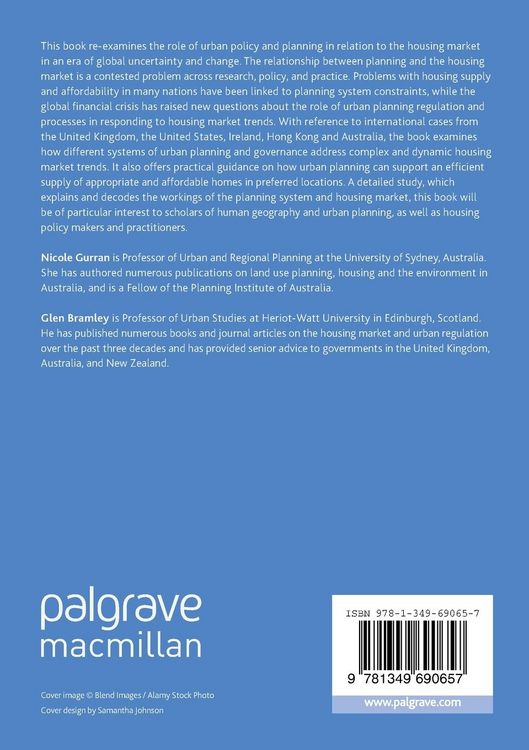 Produktbild: Urban Planning and the Housing Market