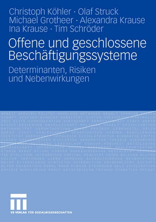Produktbild: Offene und geschlossene Besch&auml;ftigungssysteme