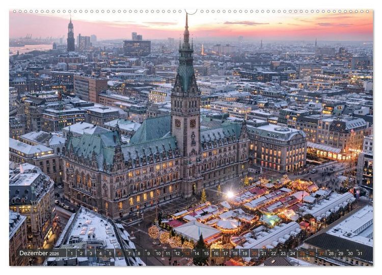 Produktbild: Hamburg Stadt an der Alster und Elbe (Wandkalender 2026 DIN A2 quer), CALVENDO Monatskalender