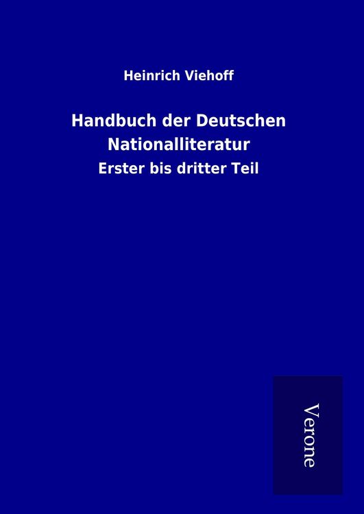 Produktbild: Handbuch der Deutschen Nationalliteratur