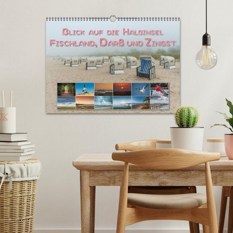 Produktbild: Blick auf die Halbinsel Fischland, Dar&szlig; und Zingst (Wandkalender 2026 DIN A3 quer), CALVENDO Monatskalender