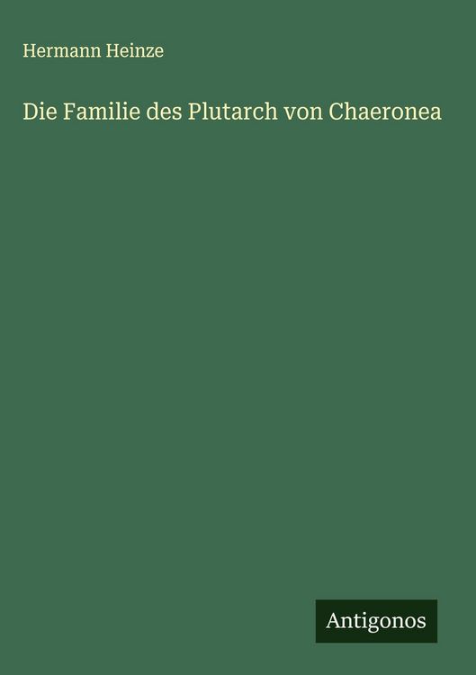 Produktbild: Die Familie des Plutarch von Chaeronea