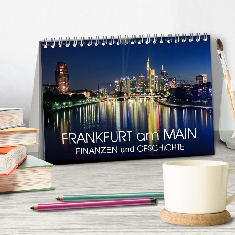 Produktbild: Frankfurt am Main - Finanzen und Geschichte (Tischkalender 2026 DIN A5 quer), CALVENDO Monatskalender
