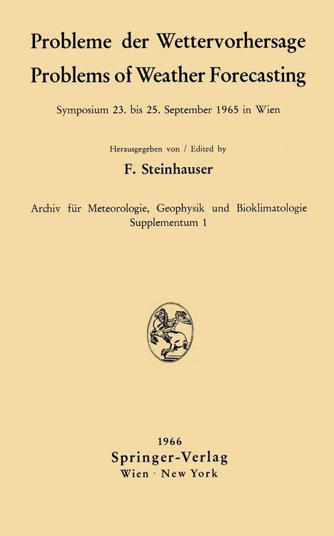 Produktbild: Probleme der Wettervorhersage / Problems of Weather Forecasting