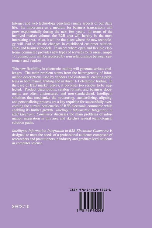 Produktbild: Intelligent Information Integration in B2B Electronic Commerce