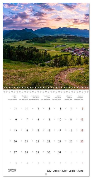 Produktbild: Light in the Bavarian Alps - Fantastic Landscapes (Wall Calendar 2026 12 &times; 12 Inch) CALVENDO 12 Month Wall Calendar