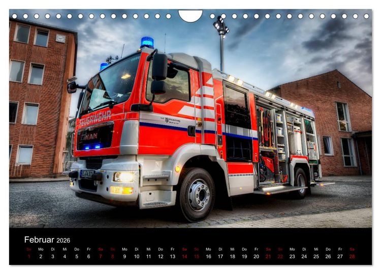 Produktbild: Berufsfeuerwehr Braunschweig (Wandkalender 2026 DIN A4 quer), CALVENDO Monatskalender