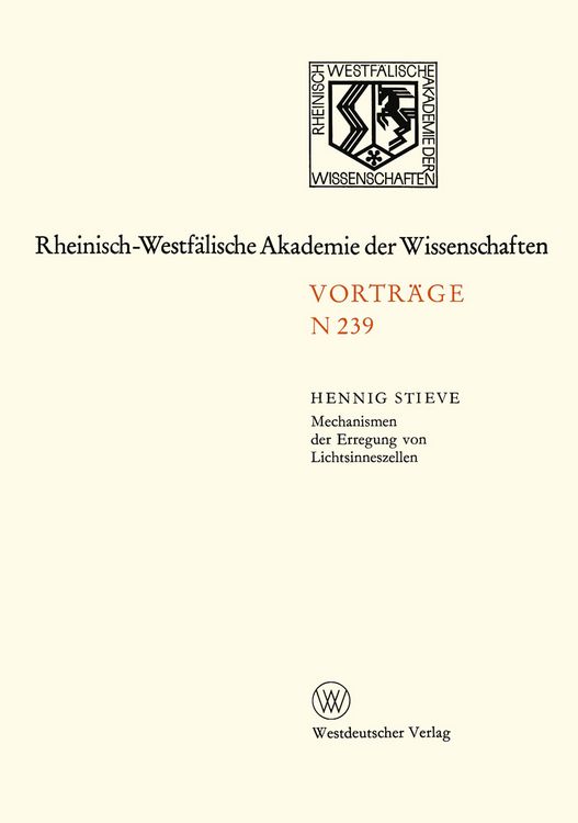 Produktbild: Mechanismen der Erregung von Lichtsinneszellen