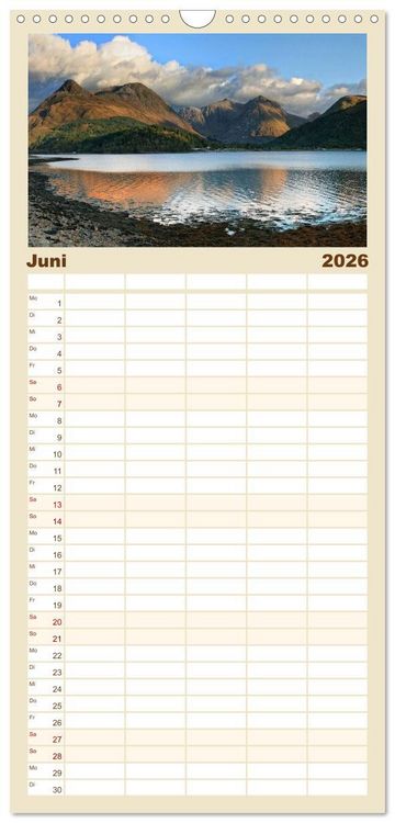Produktbild: Familienplaner 2026 - Schottland - Land der Legenden mit 5 Spalten (Wandkalender, 21 x 45 cm) CALVENDO
