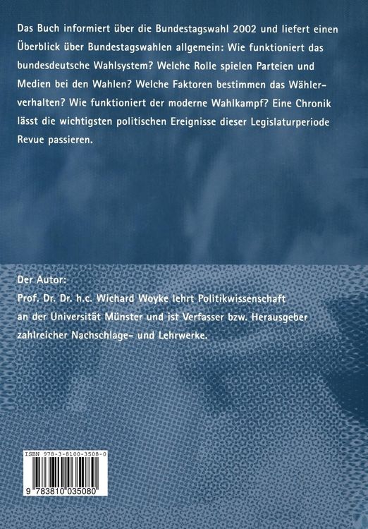 Produktbild: Bundestagswahl 2002