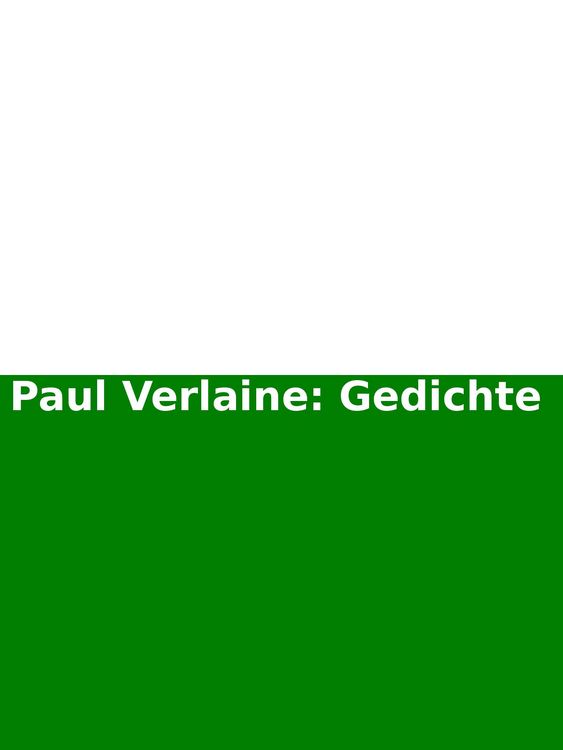Produktbild: Paul Verlaine: Gedichte