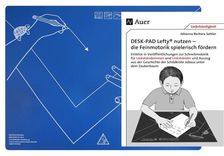 Produktbild: Schreibtisch-Auflage f&uuml;r Linksh&auml;nder DESK-PAD LEFTY&reg;, mit &Uuml;bungsheft