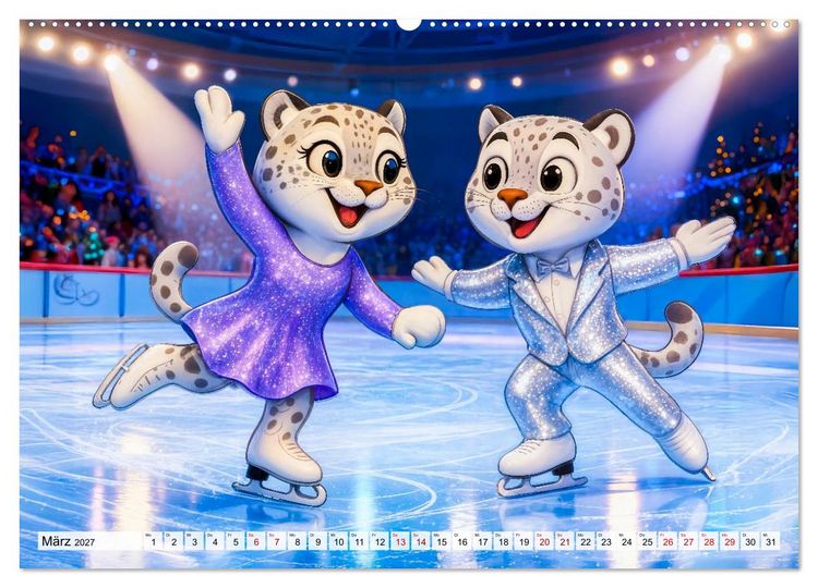 Produktbild: Tierischer Wintersport - Lustige Tiere im Schnee (Wandkalender 2027 DIN A2 quer), CALVENDO Monatskalender
