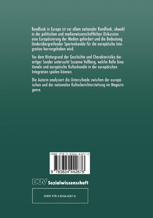 Produktbild: Kultur im europ&auml;ischen Fernsehen