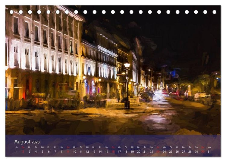 Produktbild: Montreal bei Nacht (Tischkalender 2026 DIN A5 quer), CALVENDO Monatskalender