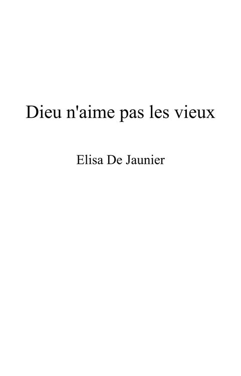 Produktbild: Dieu n'aime pas les vieux