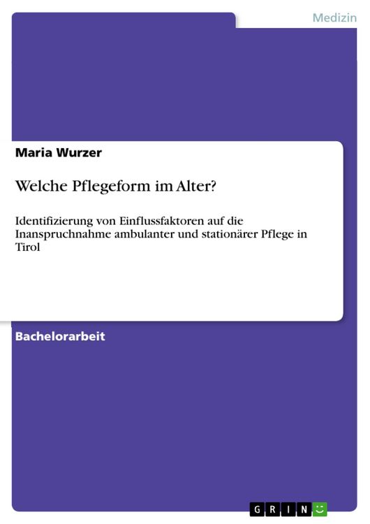 Produktbild: Welche Pflegeform im Alter?