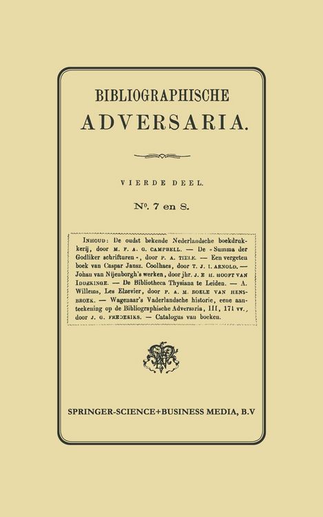 Produktbild: Bibliographische Adversaria