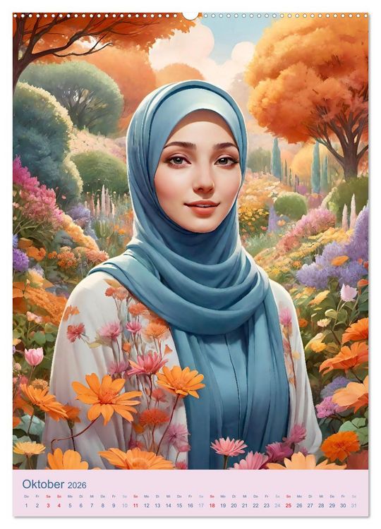 Produktbild: Stolze Muslima (hochwertiger Premium Wandkalender 2026 DIN A2 hoch), Kunstdruck in Hochglanz