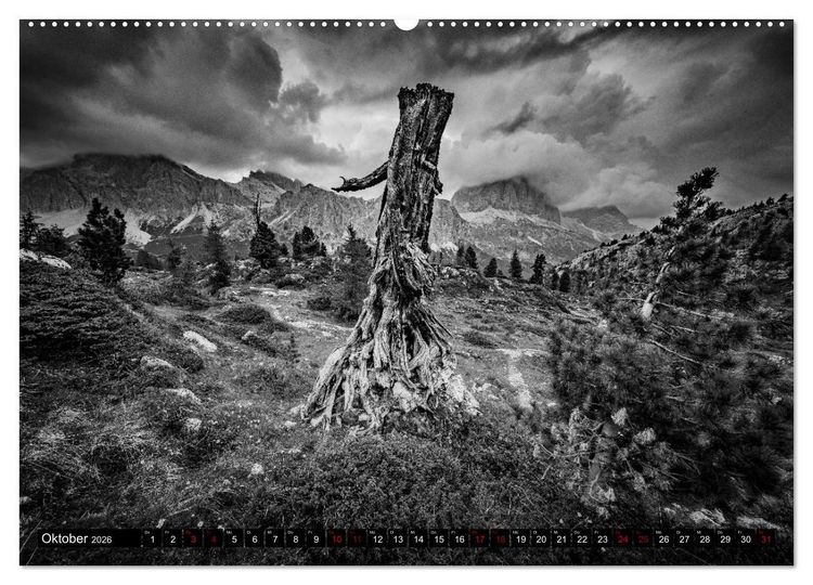 Produktbild: Dramatik in SW (hochwertiger Premium Wandkalender 2026 DIN A2 quer), Kunstdruck in Hochglanz