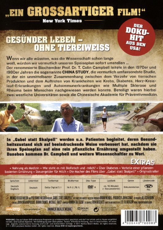 Produktbild: Gabel statt Skalpell - Ges&uuml;nder leben ohne Fleisch