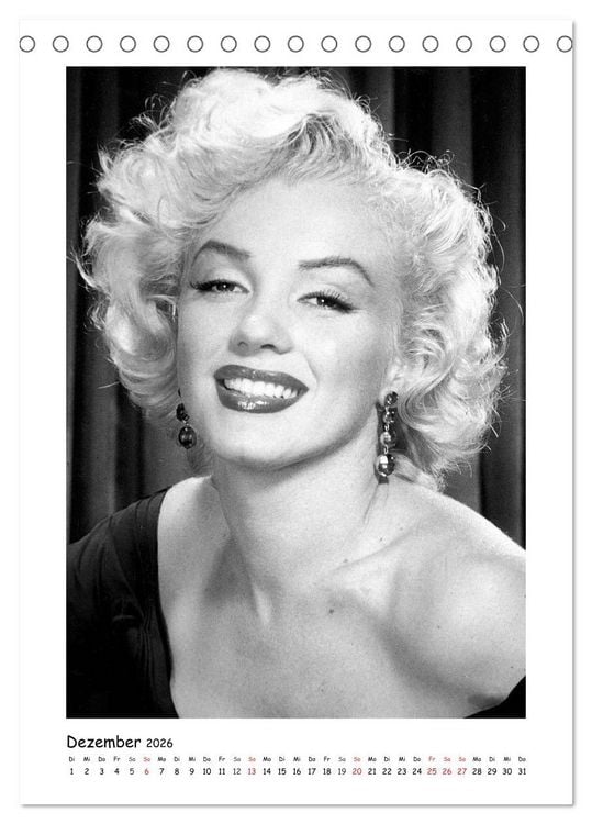 Produktbild: Marilyn Monroe. Weltstar und Sexsymbol (Tischkalender 2026 DIN A5 hoch), CALVENDO Monatskalender