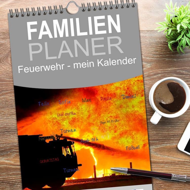 Produktbild: Familienplaner 2026 - Feuerwehr - mein Kalender mit 5 Spalten (Wandkalender, 21 x 45 cm) CALVENDO