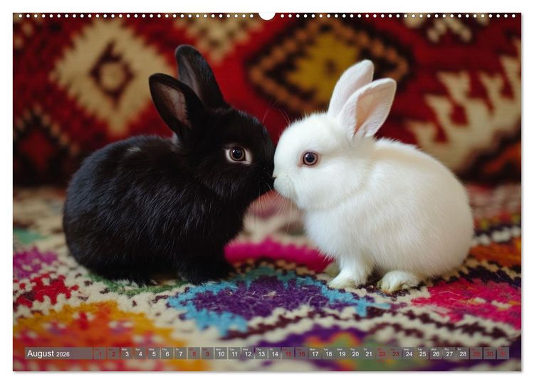 Produktbild: A Cuddly Rabbit Life (High Quality Premium Wall Calendar 2026 DIN A2 landscape),CALVENDO 12 Month Wall Calendar