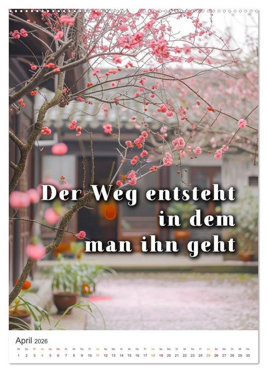 Produktbild: Zen Garten - Wo Natur und Geist in Einklang sind (hochwertiger Premium Wandkalender 2026 DIN A2 hoch), Kunstdruck in Hochglanz