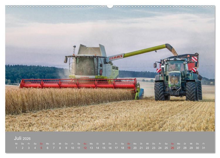 Produktbild: Landtechnik im Einsatz (hochwertiger Premium Wandkalender 2026 DIN A2 quer), Kunstdruck in Hochglanz