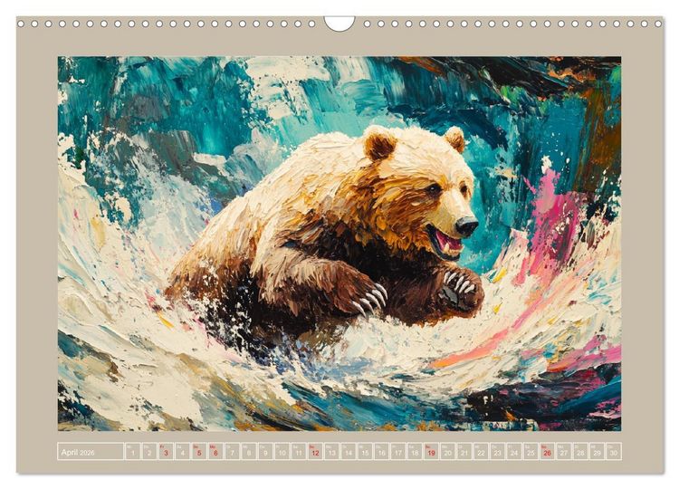 Produktbild: Wilde Sch&ouml;nheiten. Ein Jahr mit majest&auml;tischen Tieren (Wandkalender 2026 DIN A3 quer), CALVENDO Monatskalender