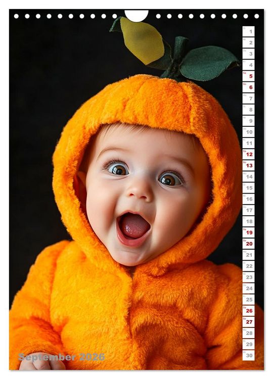Produktbild: Babys in Bestform - Lustige Fr&uuml;chtchen (Wandkalender 2026 DIN A4 hoch), CALVENDO Monatskalender