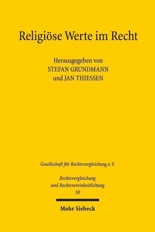 Produktbild: Religi&ouml;se Werte im Recht