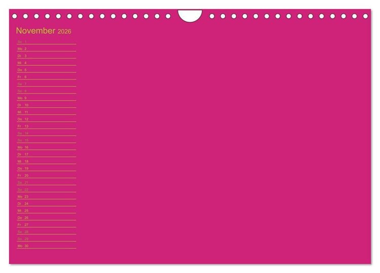 Produktbild: Bastel-Geburtstagskalender pink / Geburtstagskalender (Wandkalender 2026 DIN A4 quer), CALVENDO Monatskalender
