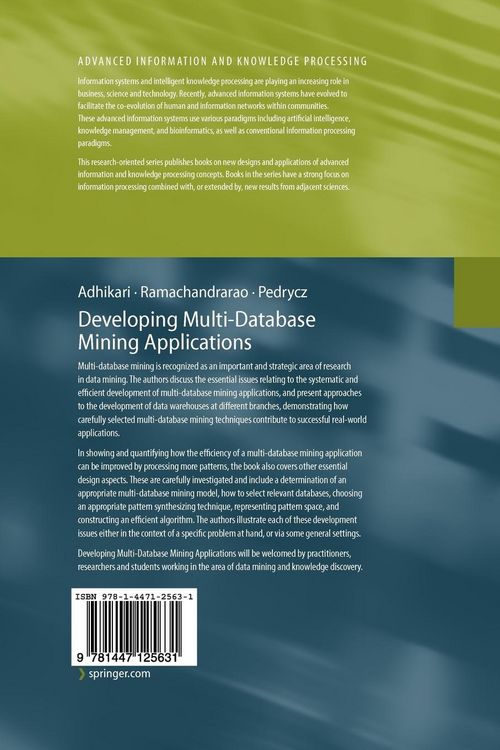 Produktbild: Developing Multi-Database Mining Applications