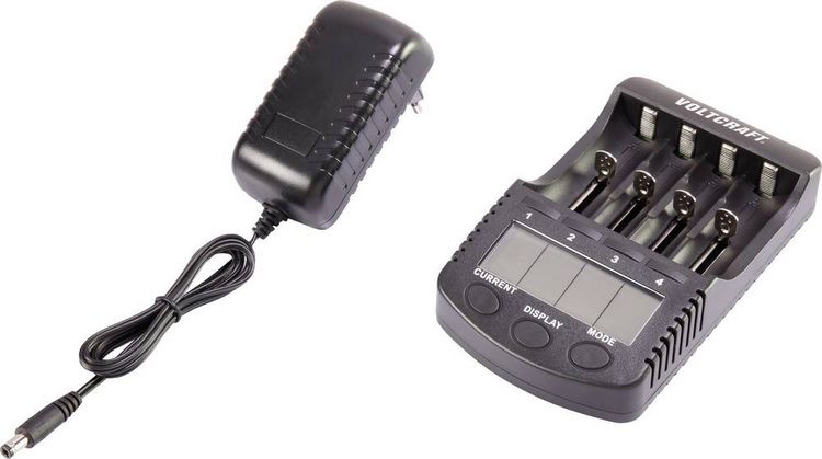 Produktbild: VOLTCRAFT CC-2 Rundzellen-Ladeger&auml;t NiMH, NiCd, LiIon Mignon (AA), Micro (AAA), Baby (C), Sub-C, 26650, 26500, 18650, 17670