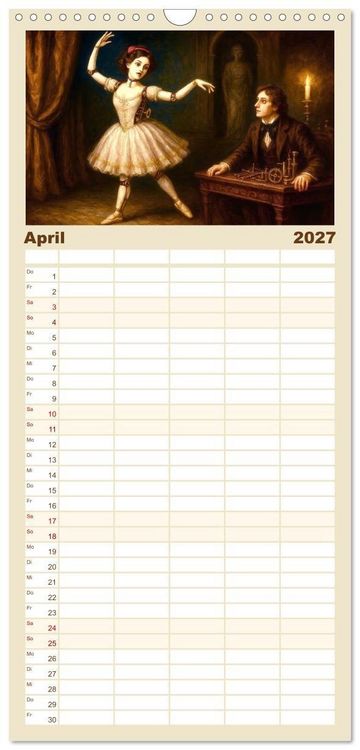 Produktbild: Familienplaner 2027 - Die ber&uuml;hmtesten Opern der Welt mit 5 Spalten (Wandkalender, 21 x 45 cm) CALVENDO