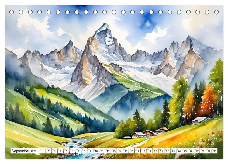 Produktbild: &Ouml;sterreich - Idylle in den Alpen (Tischkalender 2026 DIN A5 quer), CALVENDO Monatskalender