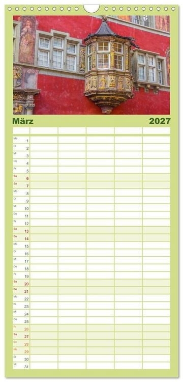 Produktbild: Familienplaner 2027 - Schaffhausen - n&ouml;rdlichste Stadt der Schweiz mit 5 Spalten (Wandkalender, 21 x 45 cm) CALVENDO