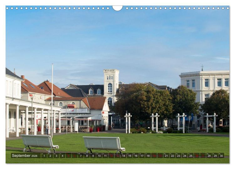Produktbild: Ostfriesische Inseln - Borkum, Norderney, Juist, Baltrum, Langeoog, Spiekeroog, Wangerooge (Wandkalender 2026 DIN A3 quer), CALVENDO Monatskalender