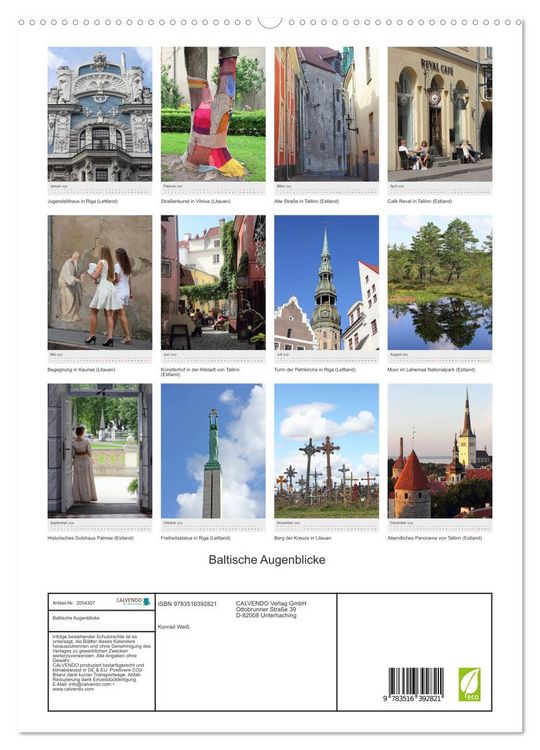 Produktbild: Baltische Augenblicke (hochwertiger Premium Wandkalender 2026 DIN A2 hoch), Kunstdruck in Hochglanz