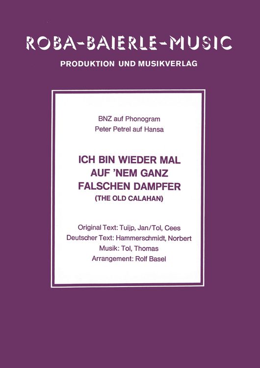 Produktbild: Ich bin wieder mal auf 'nem ganz falschen Dampfer
