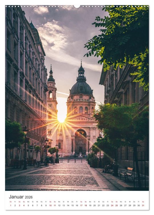 Produktbild: Die sch&ouml;nsten Orte vom Balaton nach Budapest (Wandkalender 2026 DIN A2 hoch), CALVENDO Monatskalender