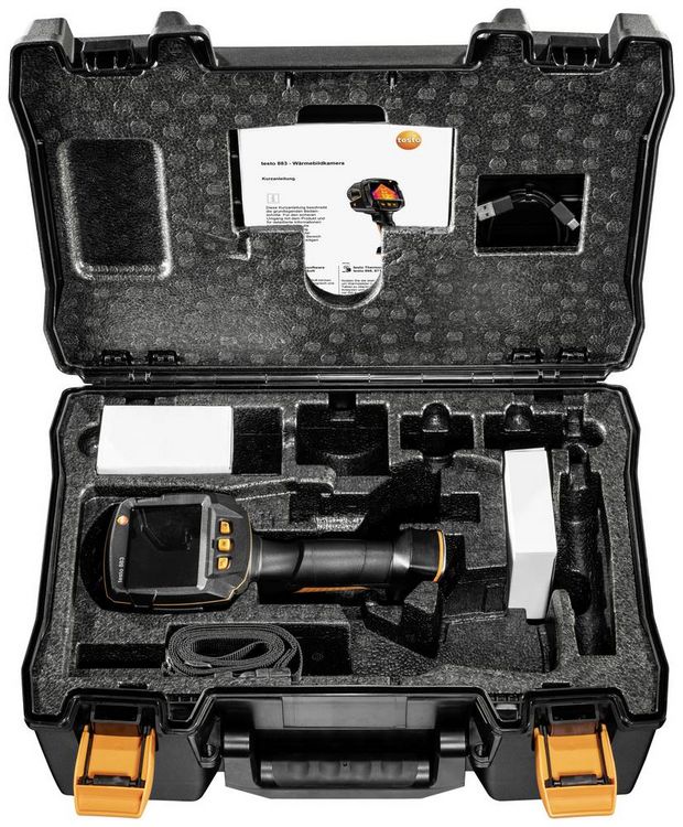 Produktbild: Testo 883-2 Set W&auml;rmebildkamera -30 bis 650&deg;C 27Hz WiFi, Touchscreen