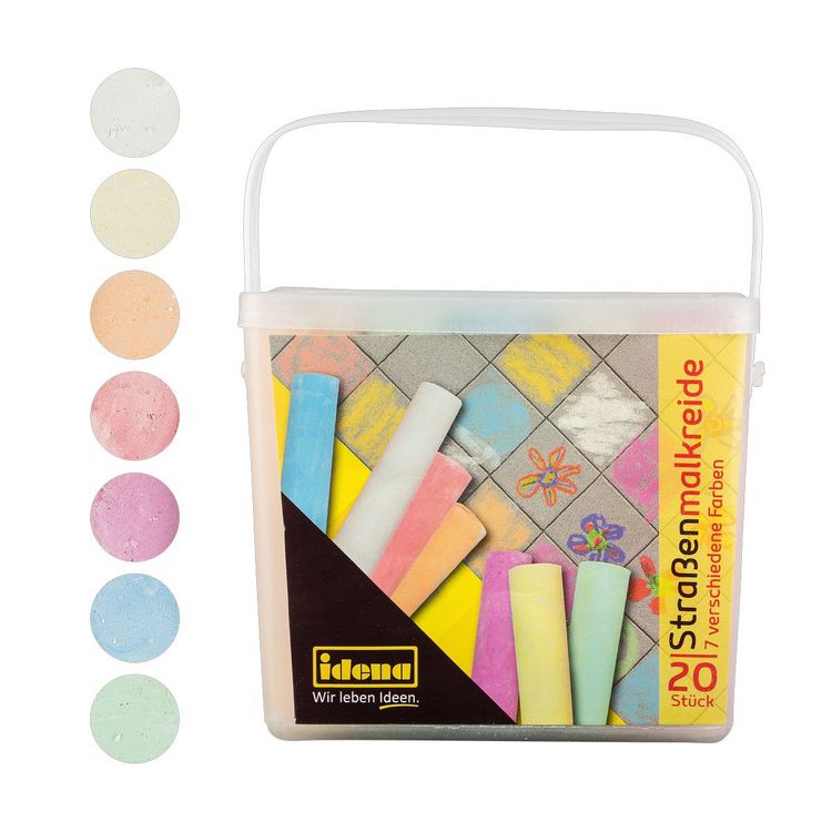 Produktbild: Idena Stra&szlig;enmalkreide 7 Farben 20 St&uuml;ck Box