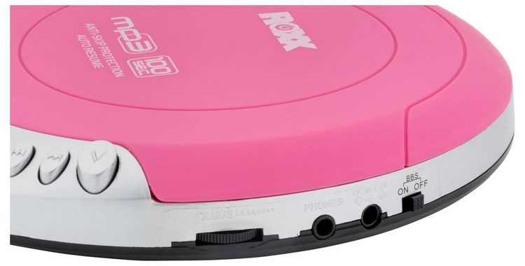 Produktbild: Roxx PCD 501 pink Tragbarer CD-Player CD, CD-R, CD-RW, MP3 Pink, Silber