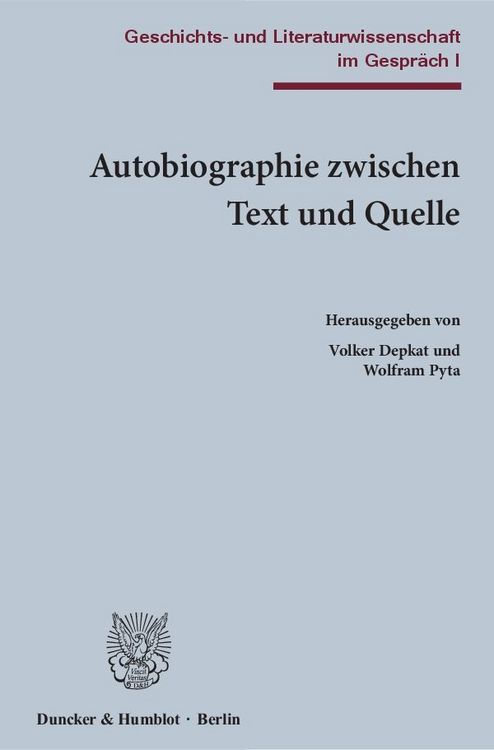 Produktbild: Autobiographie zwischen Text und Quelle.