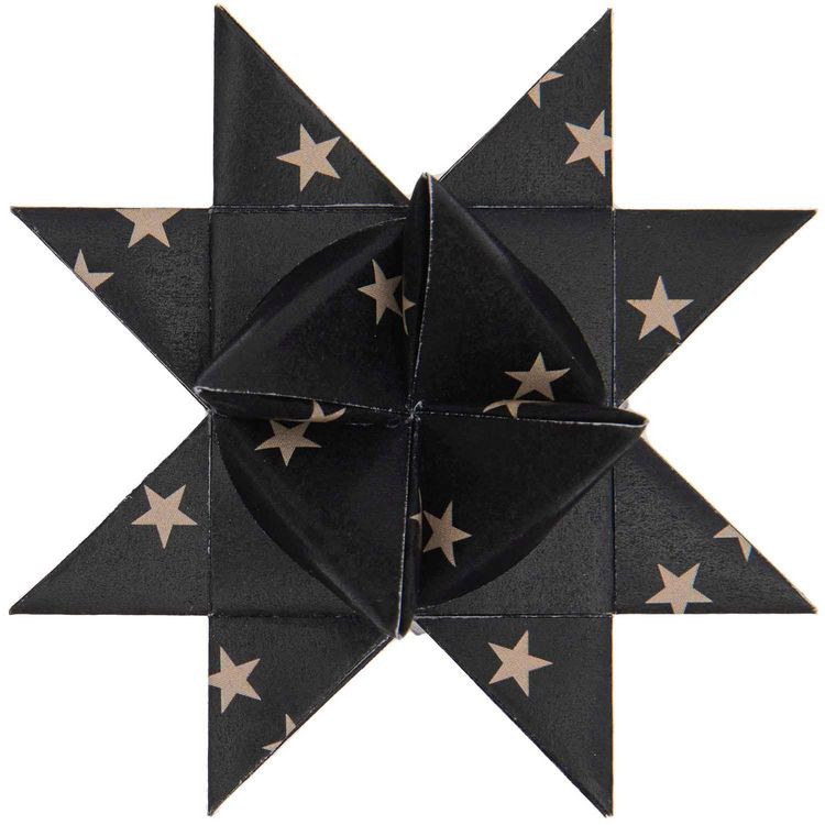 Produktbild: Fr&ouml;belsterne, schwarz, Sterne, 60 Streifen MIX, 120 g/m&sup2;