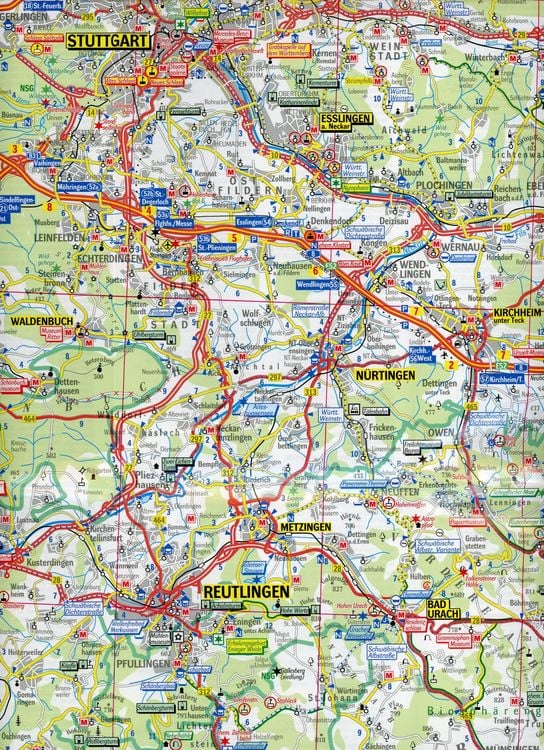 Produktbild: Rund um Stuttgart - Freizeit- und Strassenkarte