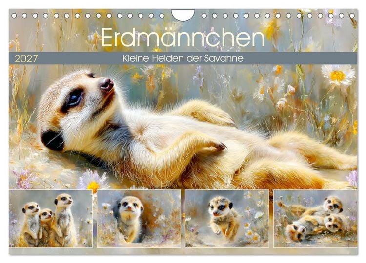Produktbild: Erdm&auml;nnchen. Kleine Helden der Savanne (Wandkalender 2027 DIN A4 quer), CALVENDO Monatskalender